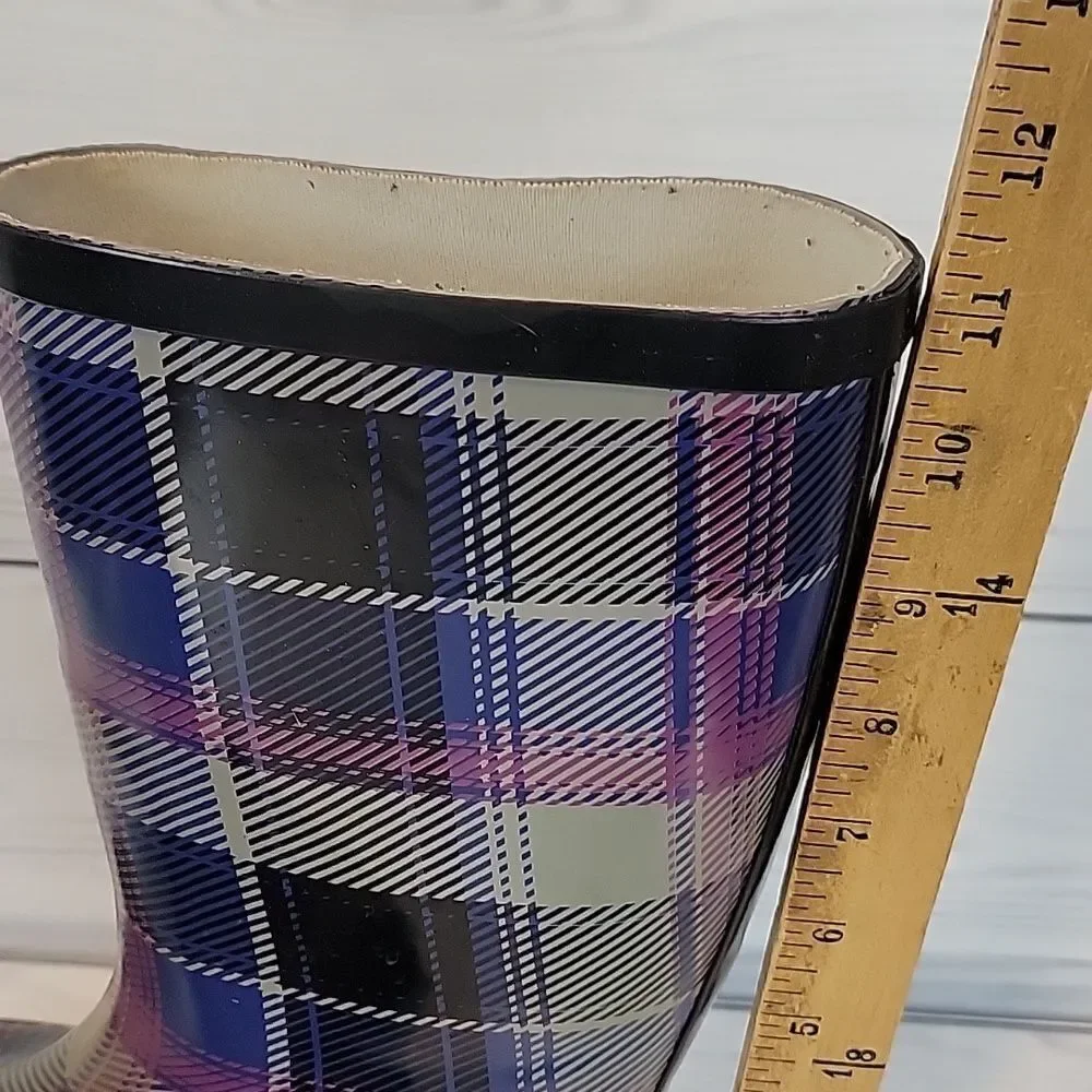 Sporto Evi Plaid Women's Rain Boots Size 8